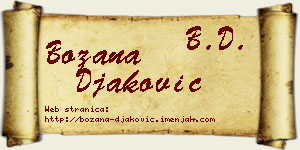 Božana Đaković vizit kartica